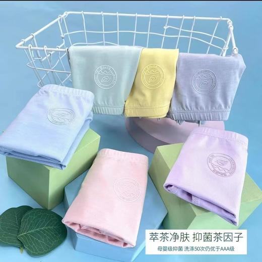 开袋即穿茶肌男女童内裤  单条装首次免洗全裤茶肌抑菌莫代尔柔软舒适中腰无痕儿童内裤单条装 商品图0