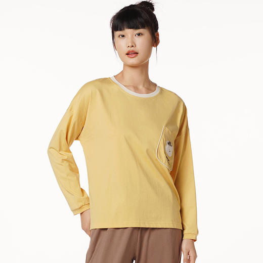 都市丽人睡衣舒适外出26支棉质单面家居服长袖类LH22G5 商品图0