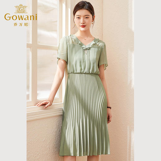 乔万尼连衣裙新款夏季女法式气质经典款衬衫假两件DF2E420 商品图1