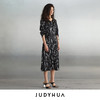 JUDYHUA 印染设计抽绳收腰连衣裙 商品缩略图1