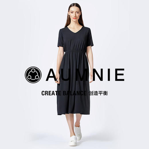 【AUMNIE】V领T恤连衣裙/V NECK TEE DRESS 商品图1