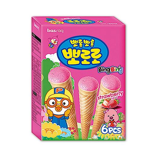 啵乐乐 冰淇淋形饼干(草莓味)53.4g  商品图0