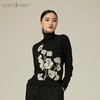 双翻领羊绒刺绣女套衫 SJF94W370K 商品缩略图0