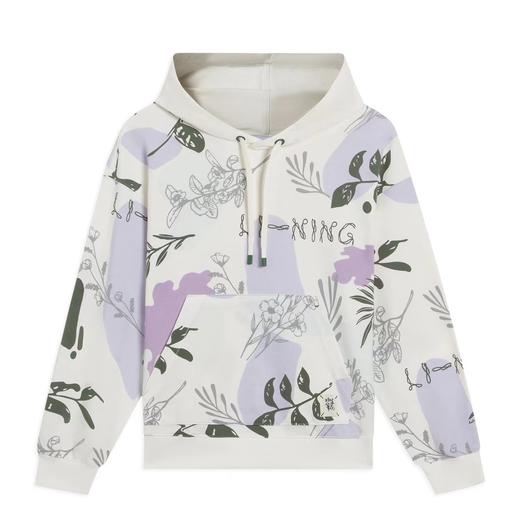 【M/LXL断码】李宁卫衣女2022运动潮流系列妙笔生花宽松套头连帽卫衣官方AWDS920【库存有限，如无货将做退款，介意慎拍！】 商品图1