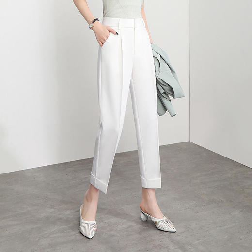 休闲时尚，烟管裤直筒高腰显瘦小脚裤九分萝卜哈伦裤MFE-8889 商品图4