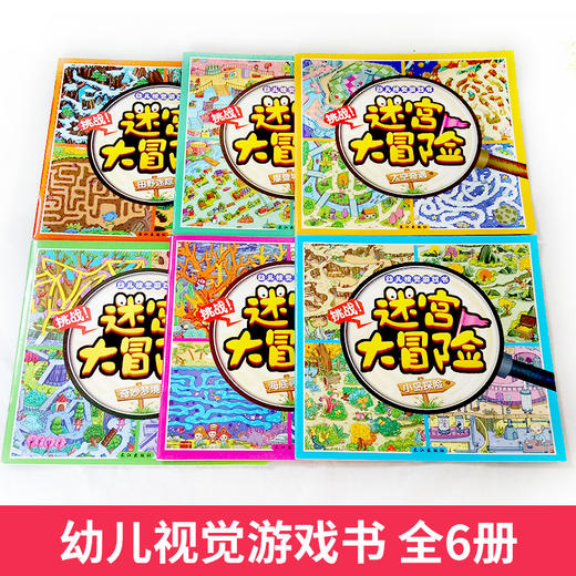 迷宫大冒险全套6册幼儿早教书籍儿童益智游戏绘本0-3-6岁宝宝图画捉迷藏逻辑思维专注力训练益智书籍开发大脑玩转大迷宫益智早教书 商品图2