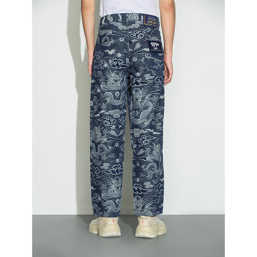 Lee宫廷文化“龙随型动”潮服彭于晏同款22秋冬新品中蓝男牛仔裤 商品图1