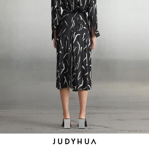 JUDYHUA 印染设计真丝半裙 商品图2