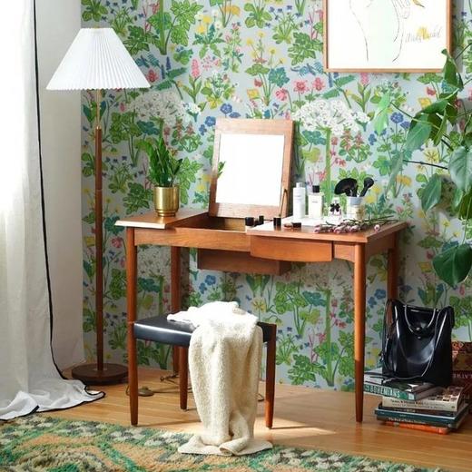 伽罗 JALO 樱桃木北欧MCM风格翻盖梳妆桌 商品图0