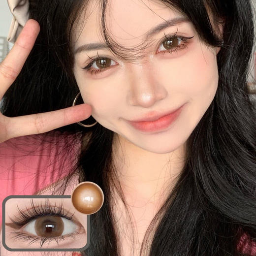 日抛 Con4u 奥利奶茶 14.5 着色14.0 无锁边自然棕 A120 商品图3