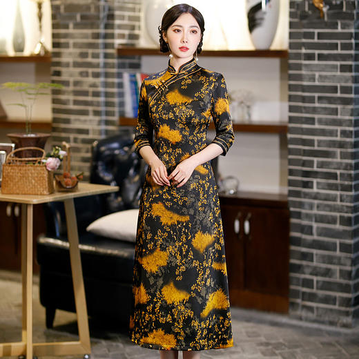 中长款改良现代中年款A版大码日常旗袍连衣裙  SYG359 商品图2