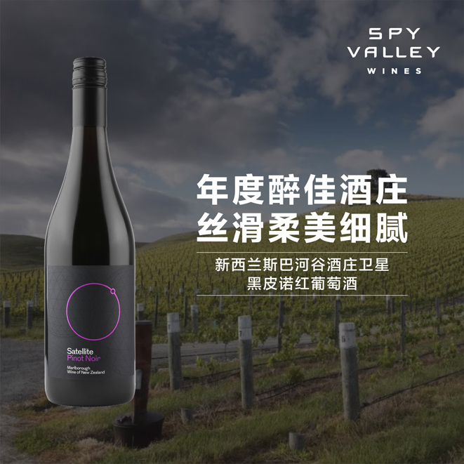 新西兰斯巴河谷酒庄卫星黑皮诺红葡萄酒 2018  Spy Valley Satellite Pinot Noir