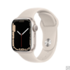 【2022开学季】Apple Watch Series 7 智能手表GPS款41 毫米星光色铝金属表壳星光色运动型表带MKMY3CH/A 商品缩略图0