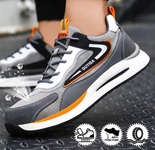 四季款劳保鞋男防砸防刺钢包头橡胶大底透气安全鞋工作鞋 商品图2