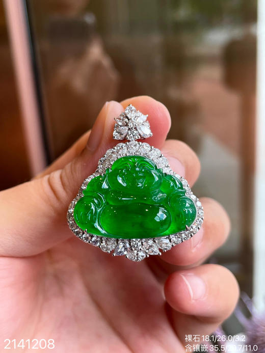 老坑艳绿佛公吊坠   99999【2141208】 商品图6