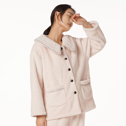 都市丽人生活家居法兰绒套装珍贝绒厚家居服长袖睡衣LH21J0 商品图1