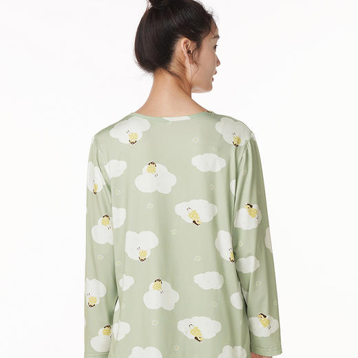 都市丽人好睡好眠女士牛奶丝套装牛奶丝拉架薄家居服长袖睡衣LH22J4 商品图2