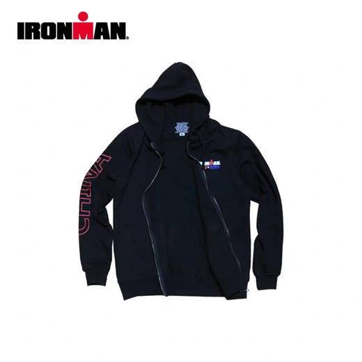 IRONMAN运动加绒帽衫曲靖纪念款外套夹克男女秋冬季防风 商品图0