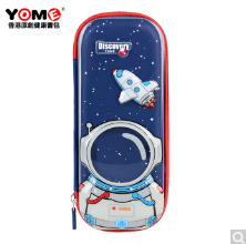【2022开学季】YOME笔盒笔袋小学生书包必备大容量多功能儿童3D文具盒铅笔盒幼儿园文具 标准款太空人系列