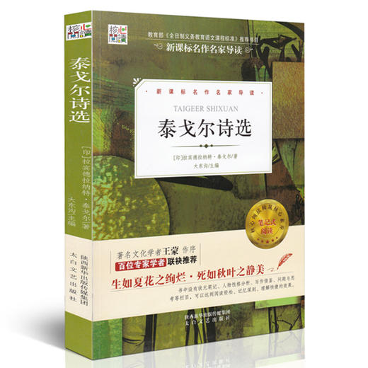 泰戈尔诗选 核心阅读 新课名作名家导读 笔记式阅读文学经典 初三九年级上册上学期 语文配套 商品图0