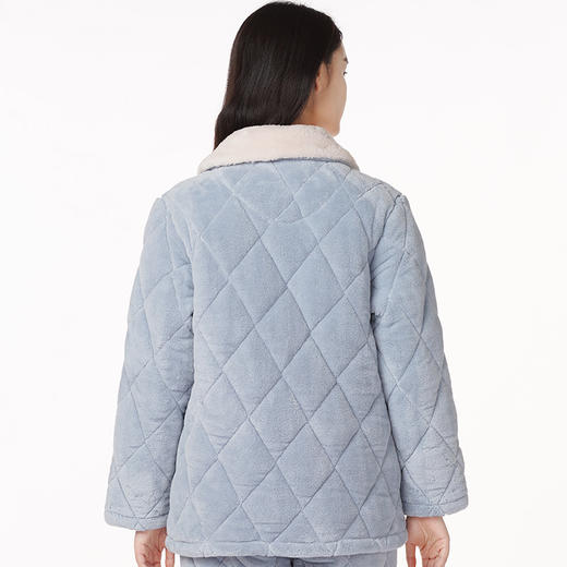 都市丽人生活家居女士特价加厚夹棉套装法兰绒夹棉加厚家居服长袖睡衣LH21M5 商品图2