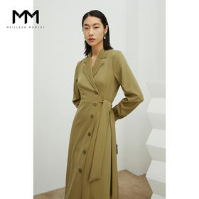 【商场同款】麦檬秋围裹式单侧收腰系带连衣裙5C8293761