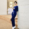 秋季女2022新款运动套装气质休闲时尚秋装高级感上衣阔腿裤两件套WH5069 商品缩略图5