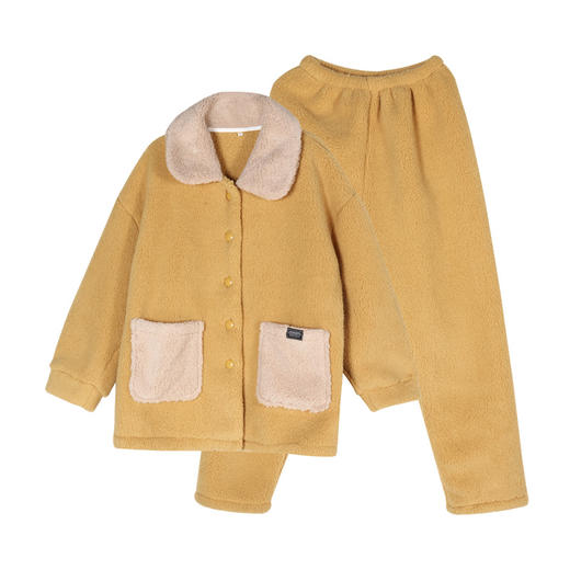 都市丽人生活家居女士羊羔绒套装羊羔绒厚家居服长袖睡衣LH21L2 商品图3