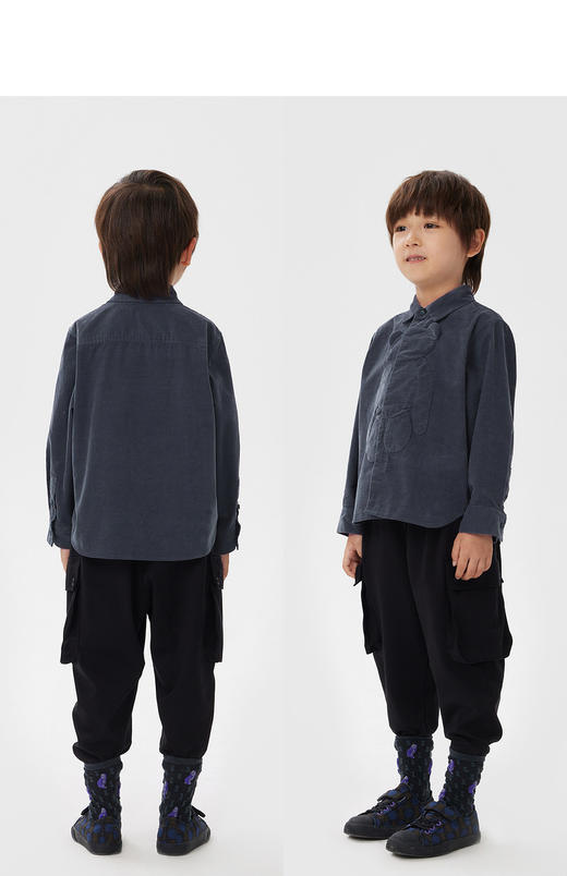 江南布衣童  22年秋款  大口袋束脚长裤  1M8E12620 商品图8