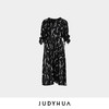 JUDYHUA 印染设计抽绳收腰连衣裙 商品缩略图3