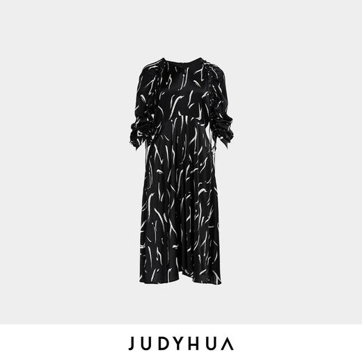 JUDYHUA 印染设计抽绳收腰连衣裙 商品图3
