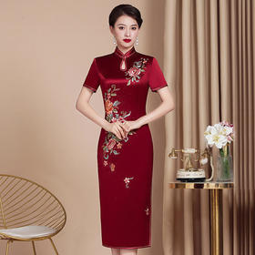 妈妈喜婆婆显年轻款改良修身旗袍，参加婚礼婚宴装WXGC2021031