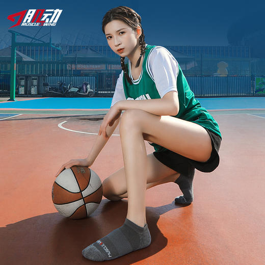 肌动706短筒专业马拉松跑步袜男速干透气运动女健身袜子 商品图4