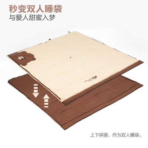 牧高笛逐月睡袋布朗熊米白/个 商品图2