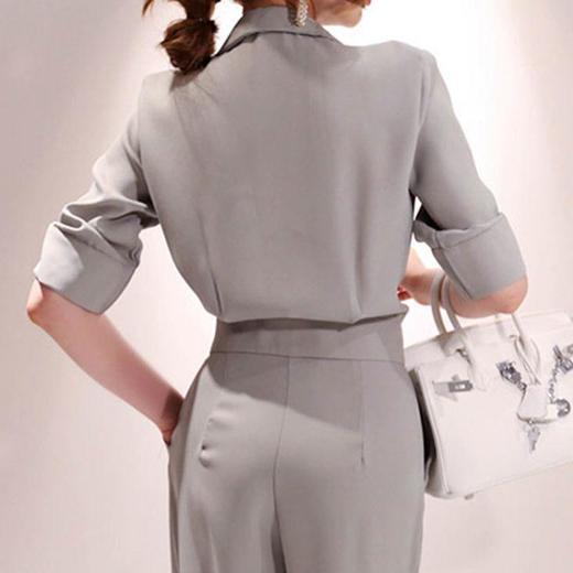 JWFZ2519A71新款韩版时尚名媛气质收腰显瘦西装领中袖连体裤 商品图4