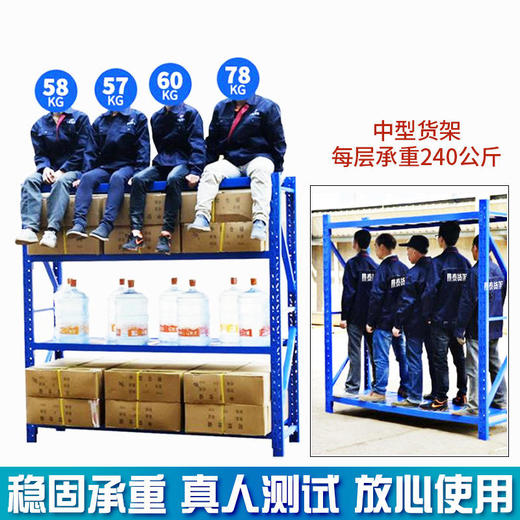 【仅供集采】仓储货架批发置物架 中型200*60*200cm（不包含安装，送货到一楼） 商品图1