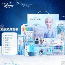 【2022开学季】迪士尼(Disney)文具套装 艾莎公主文具绘画礼盒42件套 小学生开学大礼包文具盒学习用品儿童生日礼物E0339F
