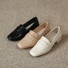 ZHR粗跟单鞋女2022年秋季新款英伦乐福鞋一脚蹬方头百搭女鞋 商品缩略图0
