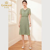 乔万尼连衣裙新款夏季女法式气质经典款衬衫假两件DF2E420 商品缩略图2