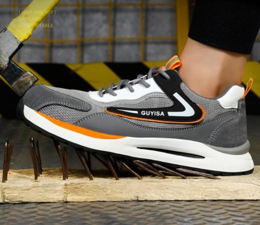 四季款劳保鞋男防砸防刺钢包头橡胶大底透气安全鞋工作鞋 商品图3