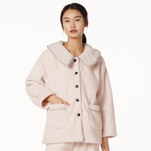 都市丽人生活家居法兰绒套装珍贝绒厚家居服长袖睡衣LH21J0 商品图0