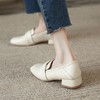 ZHR粗跟单鞋女2022年秋季新款英伦乐福鞋一脚蹬方头百搭女鞋 商品缩略图1