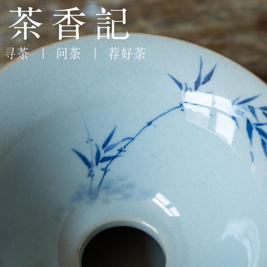 茶香记 原矿陶青花手绘水盂680ml景德镇石竹建水分体设计茶桌零配 商品图2
