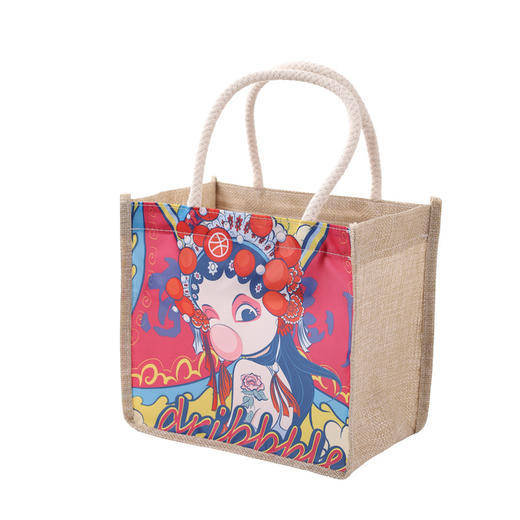 【文艺复古麻布袋，小巧便携易折叠】可爱帆布袋，日式带饭包盒饭袋，便当包午餐饭盒袋手提包，上班族学生党小饭兜 商品图4