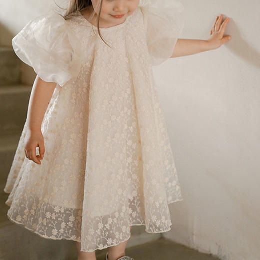 裁缝学苑TQ52 甜美童装网纱泡泡袖连衣裙纸样儿童裙子服装打板图 商品图4