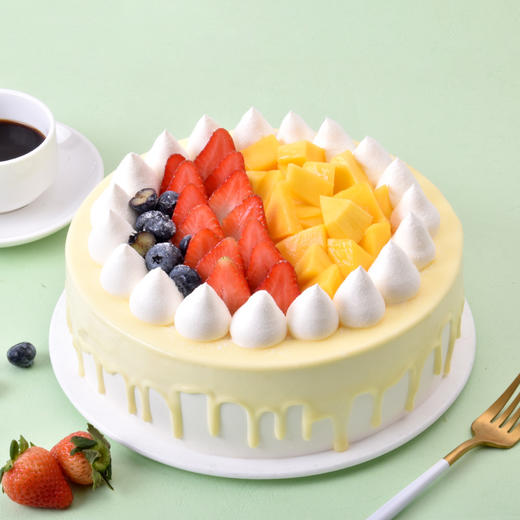 芒芒雪心冰淇淋蛋糕-2磅218元 可换口味（香草味/香芋味）需提前5小时预约 商品图0