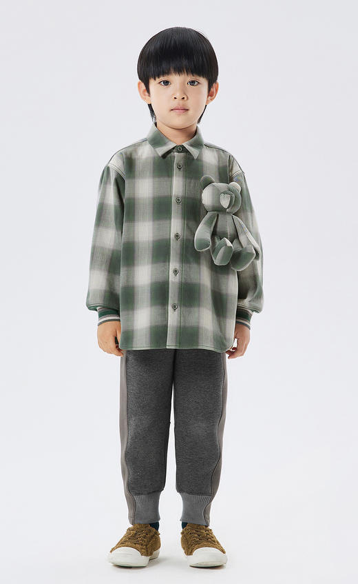 江南布衣童   22年秋款  拼色束脚长裤  1M9E10950 商品图6