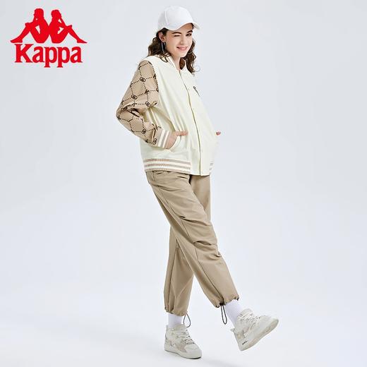 Kappa棒球服2022新款女秋运动外套撞色飞行服夹克 羊脂白-0111 商品图4