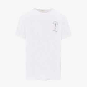ALEXANDER MCQUEEN 亚历山大.麦昆 男士棉质骷髅徽标印花圆领短袖T恤 白色 711004 QTZ40 0900