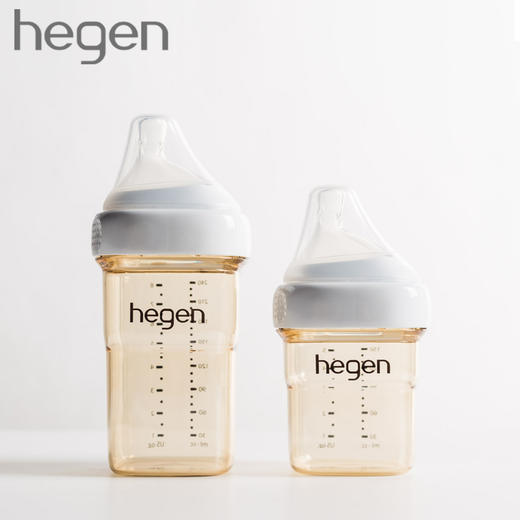 新加坡Hegen新生儿宽口奶瓶PPSU婴儿断奶神器大宝宝仿母乳耐摔 商品图0